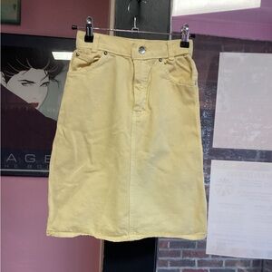 Vintage Yellow Pencil Skirt